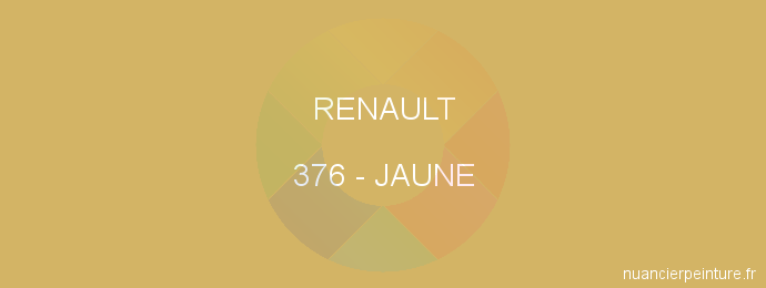 Peinture Renault 376 Jaune