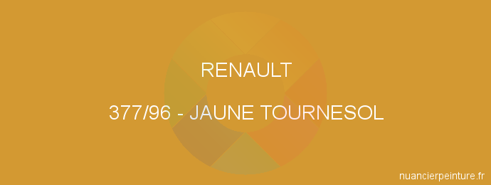 Peinture Renault 377/96 Jaune Tournesol