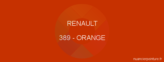 Peinture Renault 389 Orange