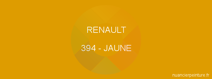 Peinture Renault 394 Jaune