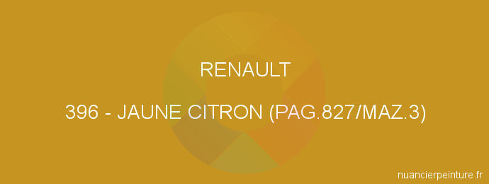 Peinture Renault 396 Jaune Citron (pag.827/maz.3)