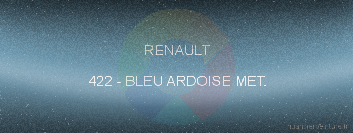 Peinture Renault 422 Bleu Ardoise Met.