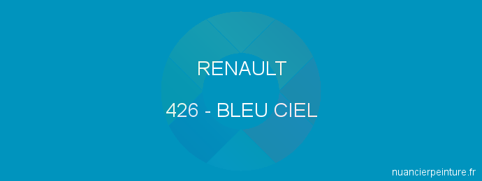 Peinture Renault 426 Bleu Ciel