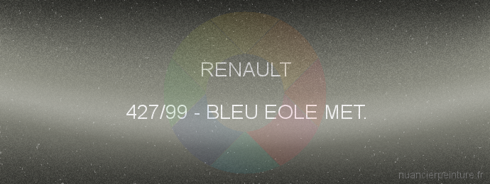 Peinture Renault 427/99 Bleu Eole Met.