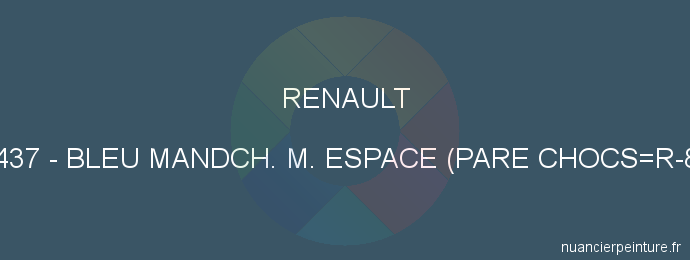 Peinture Renault 437 Bleu Mandch. M. Espace (pare Chocs=r-8