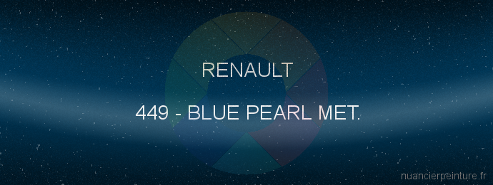 Peinture Renault 449 Blue Pearl Met.