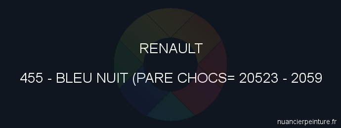 Peinture Renault 455 Bleu Nuit (pare Chocs= 20523 - 2059