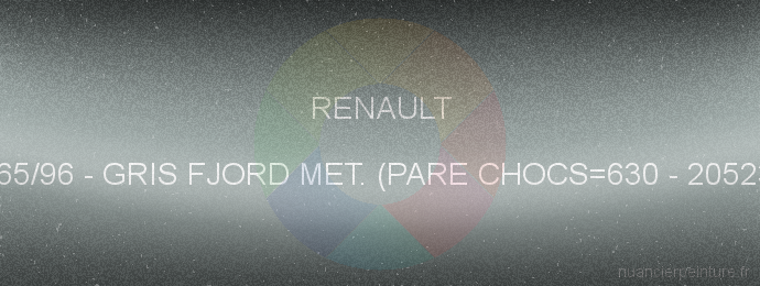 Peinture Renault 465/96 Gris Fjord Met. (pare Chocs=630 - 20523)