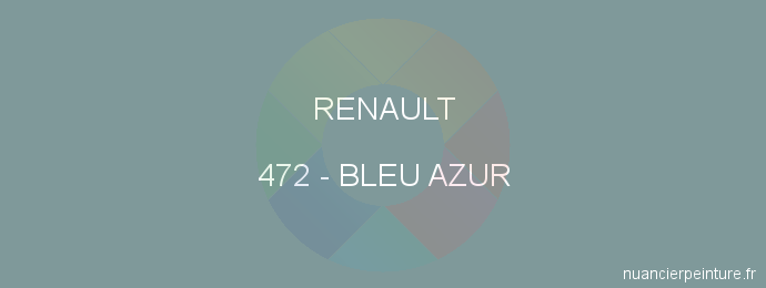 Peinture Renault 472 Bleu Azur