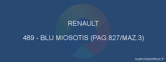 Peinture Renault 489 Blu Miosotis (pag.827/maz.3)