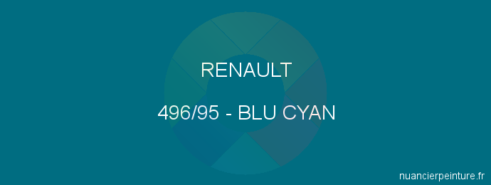 Peinture Renault 496/95 Blu Cyan