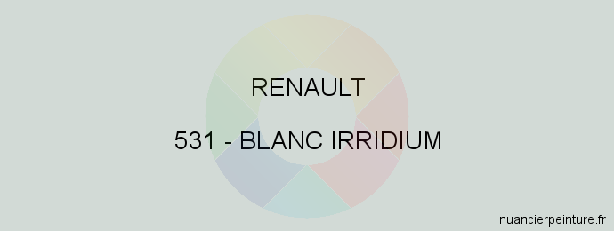 Peinture Renault 531 Blanc Irridium