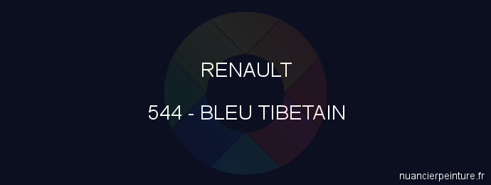 Peinture Renault 544 Bleu Tibetain