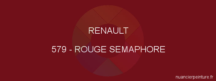Peinture Renault 579 Rouge Semaphore