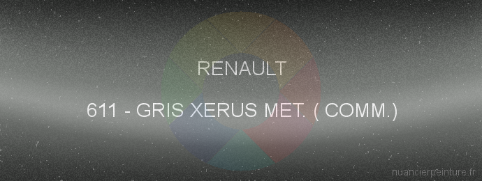 Peinture Renault 611 Gris Xerus Met. ( Comm.)