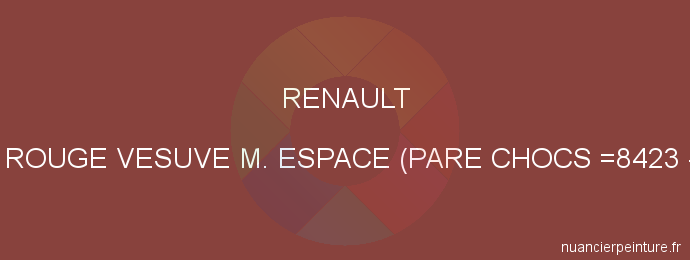 Peinture Renault 712 Rouge Vesuve M. Espace (pare Chocs =8423 -8433