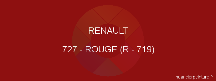 Peinture Renault 727 Rouge (r - 719)