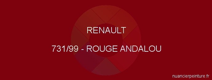 Peinture Renault 731/99 Rouge Andalou