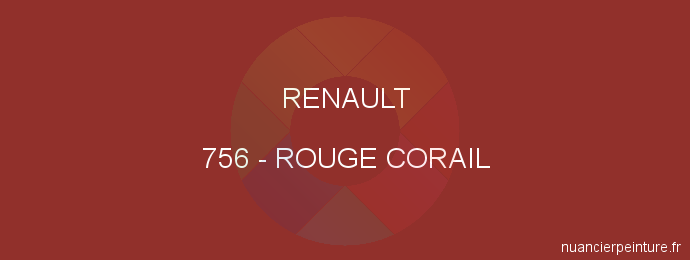 Peinture Renault 756 Rouge Corail