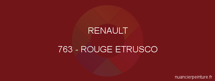 Peinture Renault 763 Rouge Etrusco
