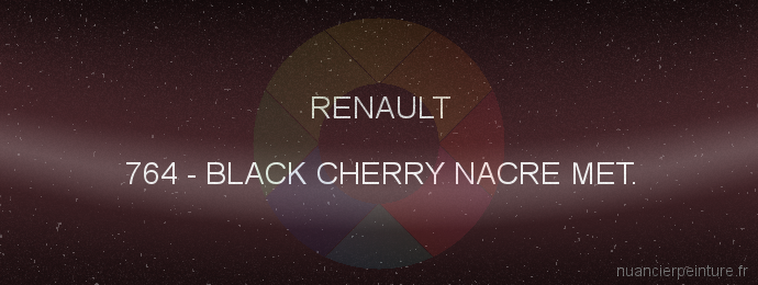 Peinture Renault 764 Black Cherry Nacre Met.
