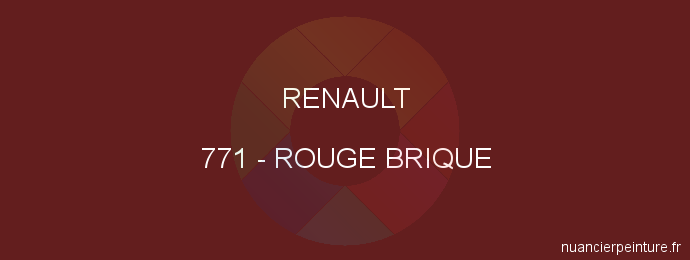 Peinture Renault 771 Rouge Brique
