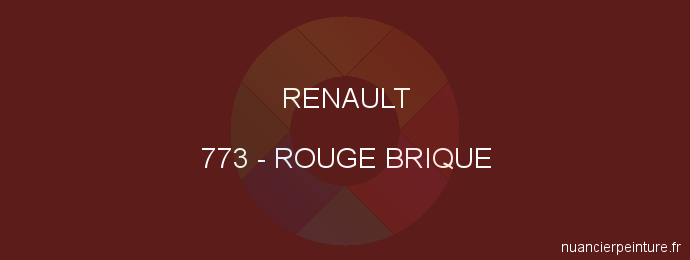 Peinture Renault 773 Rouge Brique