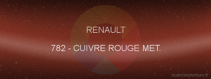 Peinture Renault 782 Cuivre Rouge Met.