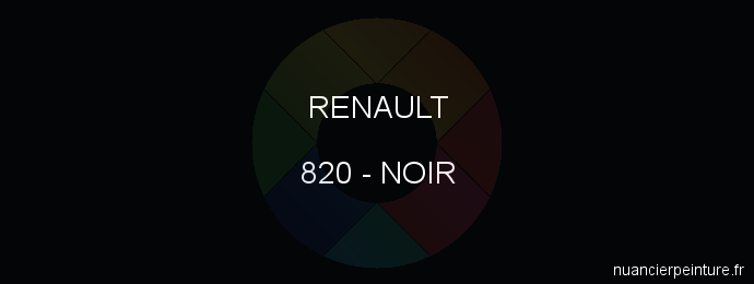 Peinture Renault 820 Noir