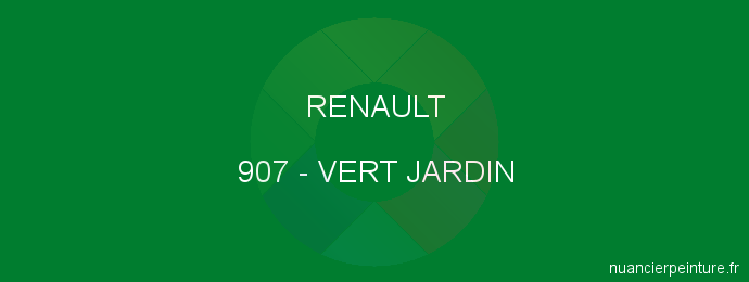 Peinture Renault 907 Vert Jardin