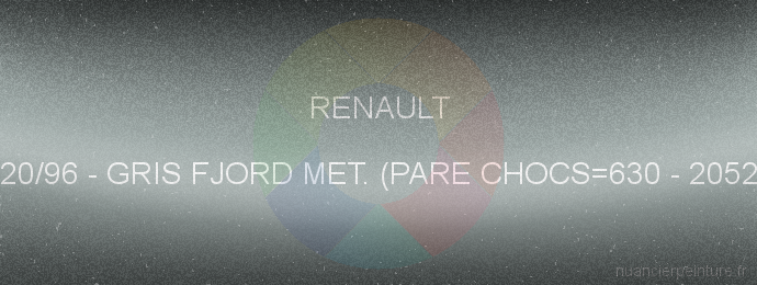 Peinture Renault 920/96 Gris Fjord Met. (pare Chocs=630 - 20523