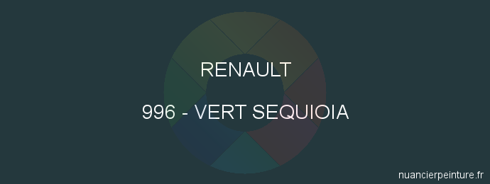 Peinture Renault 996 Vert Sequioia