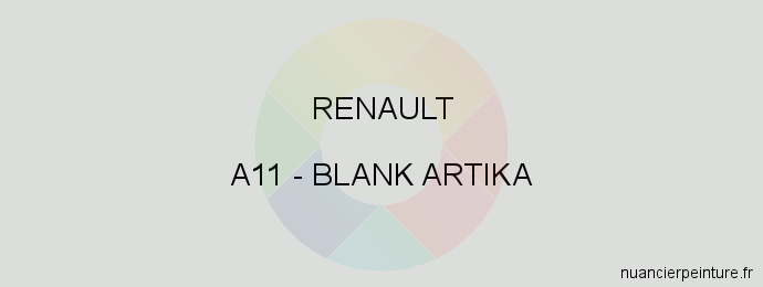 Peinture Renault A11 Blank Artika