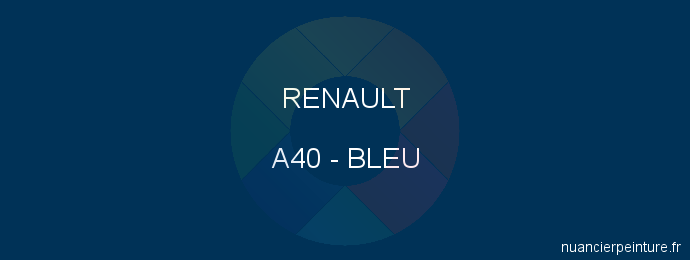 Peinture Renault A40 Bleu