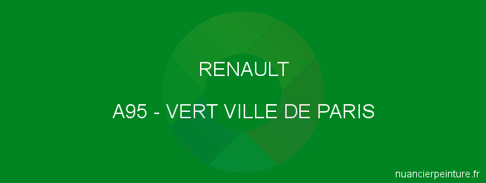 Peinture Renault A95 Vert Ville De Paris
