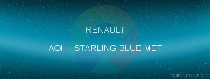 Peinture Renault AOH Starling Blue Met