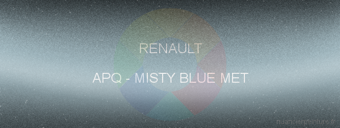 Peinture Renault APQ Misty Blue Met