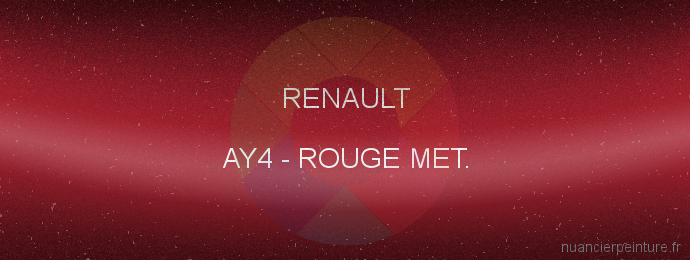 Peinture Renault AY4 Rouge Met.