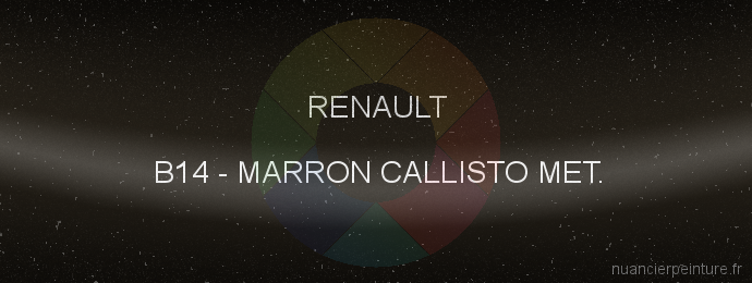 Peinture Renault B14 Marron Callisto Met.