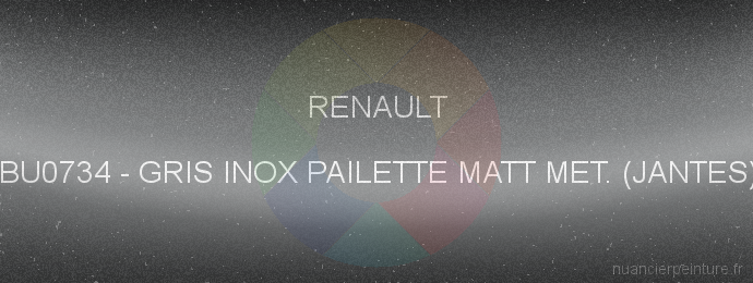 Peinture Renault BU0734 Gris Inox Pailette Matt Met. (jantes)