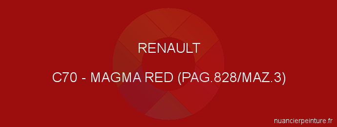 Peinture Renault C70 Magma Red (pag.828/maz.3)