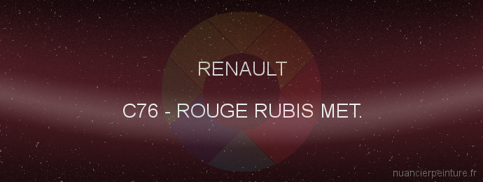 Peinture Renault C76 Rouge Rubis Met.