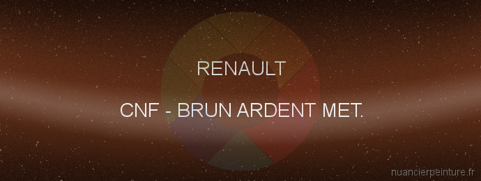Peinture Renault CNF Brun Ardent Met.