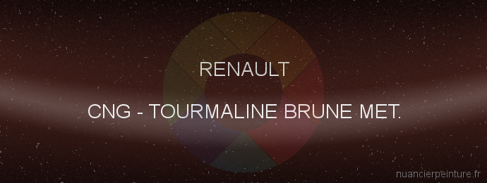 Peinture Renault CNG Tourmaline Brune Met.