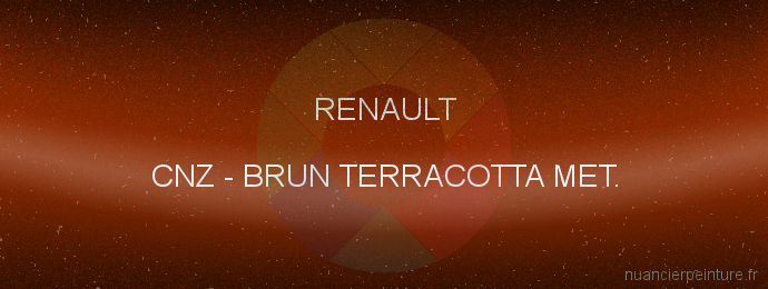 Peinture Renault CNZ Brun Terracotta Met.