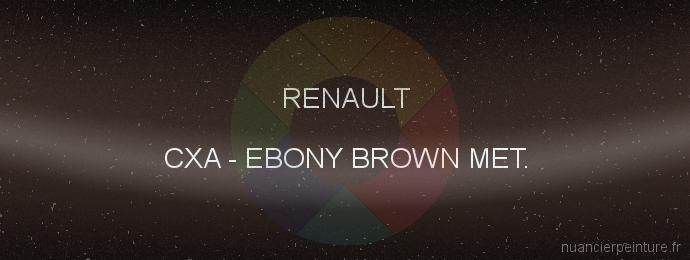 Peinture Renault CXA Ebony Brown Met.