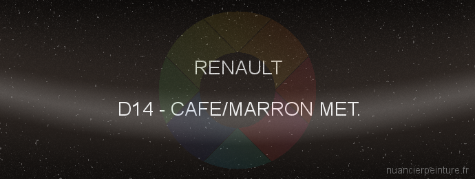 Peinture Renault D14 Cafe/marron Met.
