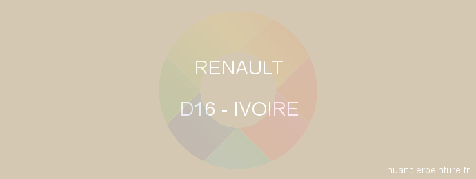 Peinture Renault D16 Ivoire