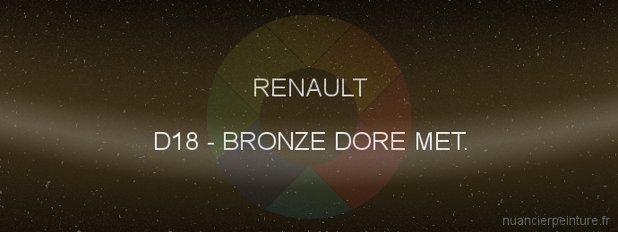 Peinture Renault D18 Bronze Dore Met.