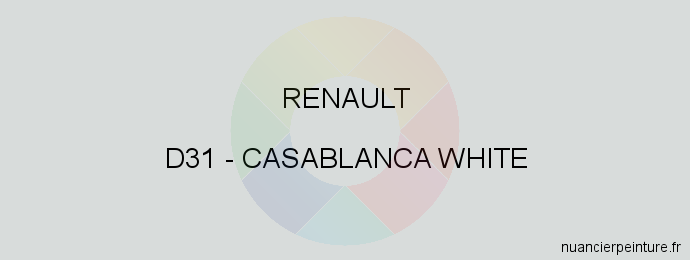Peinture Renault D31 Casablanca White